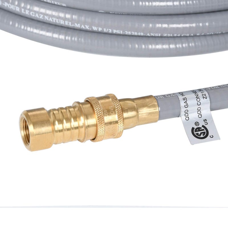 GGC propane hose, 10 Feet 1/2 inch ID Natural Gas Hose, Quick Connect Fittings Assembly for Low Pressure Appliance -3/8 Female to 1/2 Male Adapter for Outdoor NG/Propane Appliance - CSA Certified - Image 5